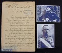 Autographs – 1928 Benito Mussolini & King Victor Emmanuel III Signed Document dated 8 Sep 1928