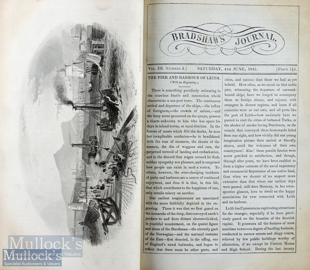 Railway - Bradshaw's Journal May to October 1842 bound volume of 26 weekly magazines with articles - Image 3 of 5