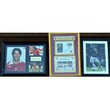 3x Manchester United framed items Photographs, Ruud Van Nistelrooy Photograph, Wayne Rooney