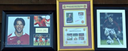 3x Manchester United framed items Photographs, Ruud Van Nistelrooy Photograph, Wayne Rooney