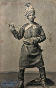 India & Punjab – Punjab Cavalry a vintage antique postcard showing a Punjab cavalry soldier wielding