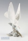 Lladro Turtle Dove Porcelain Figure with makers marks to base, height 29cm