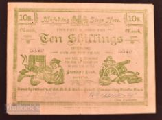 Siege of Mafeking Boer War 1899-1900 an emergency10 Shilling Mafeking Siege. Note "Issued by