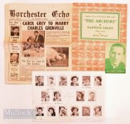 c1955 cast of the Archer radio show signed program signed by 14 Eddie Robinson - Bob Arnold - Gwen