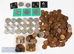 Quantity of British and World coins to include copper, crowns, and others (#3.5kg)