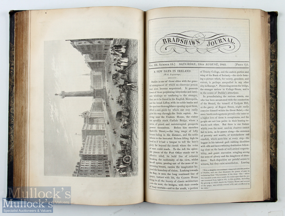 Railway - Bradshaw's Journal May to October 1842 bound volume of 26 weekly magazines with articles - Image 5 of 5