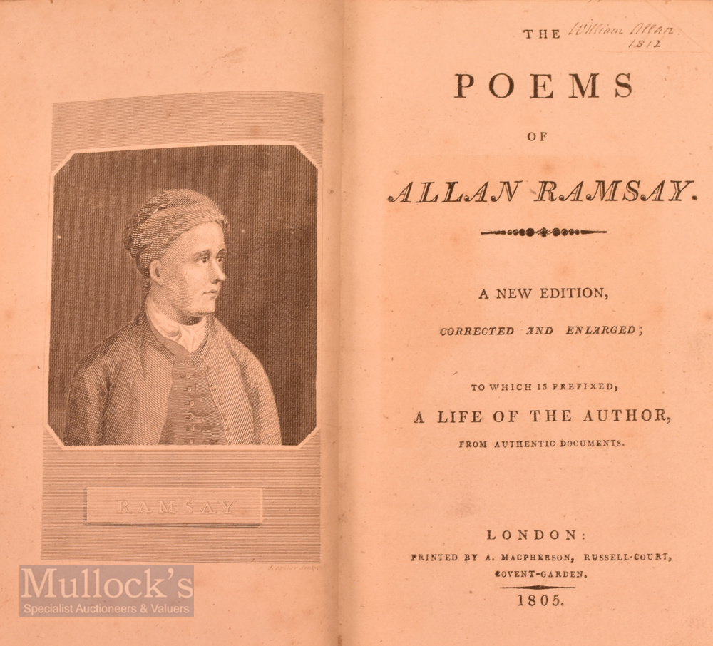 1805 'The Poems of Allan Ramsay' Book A New Edition, London; A Macpherson in half leather and - Image 2 of 2