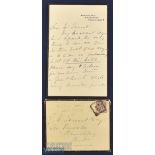 Autograph – Frederick Roberts (1832-1914) Handwritten Letter on headed paper with envelope.