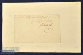 Autograph – Prince Edward Duke of Kent and Strathearn (1767-1820) Signed Cutting fourth Son of