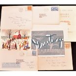 Selection of 4 Nelson Eddy hand signed Letters and Christmas Cards in original envelopes having
