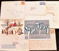 Selection of 4 Nelson Eddy hand signed Letters and Christmas Cards in original envelopes having