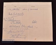 Autographs 1956/57 Newcastle Hotel Register Multi Signed Page – featuring Clement Attlee (1883-1967)