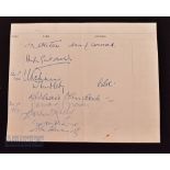 Autographs 1956/57 Newcastle Hotel Register Multi Signed Page – featuring Clement Attlee (1883-1967)