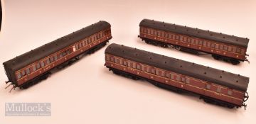 A Rake of 3 Kenard Models O Gauge Model Railway LMS Fine scale Coaches 1st /3rd class