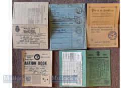 National Registration Identity Cards dated 1915 and 1943-45 together with 1952 National Health