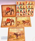 Early wooden Indian Jigsaws featuring 12 Portraits of Indian Rulers and Emperors complete and in