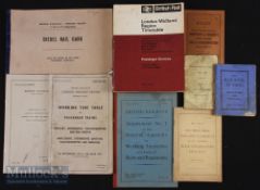 Railway Train Enginemen Firemen Driver Guides incl' GWR BR, to include London Midland BR Timetable