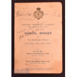Multi-Signed 1925 Junior Imperial & Constitutional League Annual Dinner Menu signed internally and