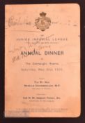 Multi-Signed 1925 Junior Imperial & Constitutional League Annual Dinner Menu signed internally and