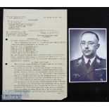 WWII – Germany – Heinrich Himmler (1900-1945) Initialled (Signed) Document and Print dated 30 June