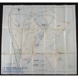 1878 Shropshire Henlle Estate, the property of Major Lovett estate Map on linen and folded. Appear