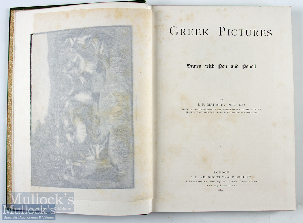 Greece - Greek Pictures Drawn in Pen and Pencil by J P Mahaffy MA 1890s a large pictorial 225 page - Image 2 of 5