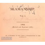 Winston Churchill (1874-1965) Signed Book – 1926 'Manual of Seamanship' Vol I, 1908 revised and