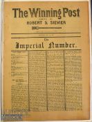 1910 The Winning Post 'The Imperial Number' Newspaper by Robert S Sievier dated Saturday May 14 a