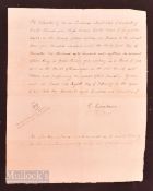 Autograph – Charles Manners-Sutton (1755-1828) Archbishop of Canterbury Handwritten document -