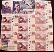 Selection of WWII Pegasus Bridge Signed First Day Covers featuring John Howard, Piper Bill Millin,