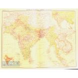 5x Maps of India – Bartholomew 1895-1905 features North Western, India & Farther Political, Lower
