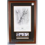 Multi Signed 'The Liberators' by Gil Cohen Pencil Print signed by Buck Compton, Forrest Guth,