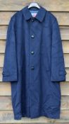 Vintage Clothing - Gent'sTiroler Manderlay Loden Blue Wool with leather buttons, long coat 95%