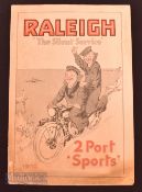 Raleigh Motor Cycles, 1930 Brochure an 8 page fold out Brochure illustrating and detailing with