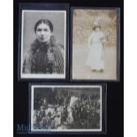 1913 Suffragette Real Photographic Postcard Baldhu Concert, stump speech women's rights No5, by S