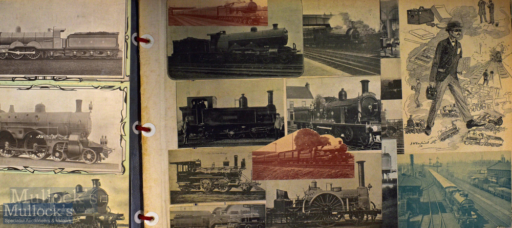 Large Scrap Album containing Prints of Locomotives dated 1897-1898 but locos appear to be from - Image 3 of 3