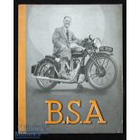 BSA 1934 Sales Catalogue a period 6 page fold out Catalogue, illustrating one machine and
