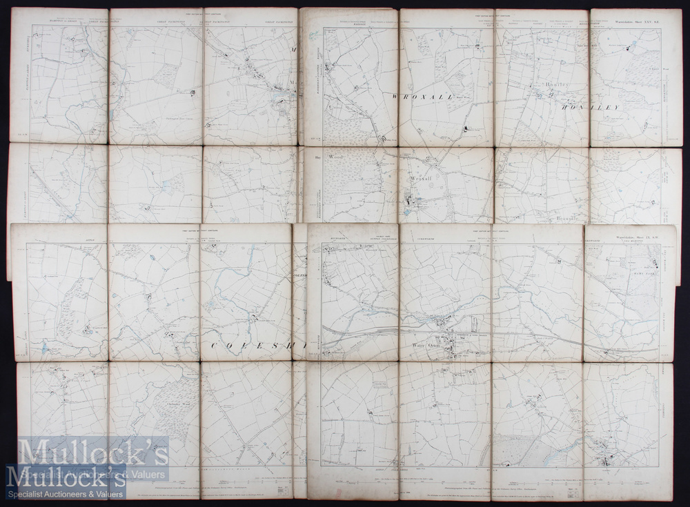 West Midlands - Frederick Blackett Linen backed Map Selection featuring Wroxall, Honiley and - Image 2 of 2