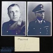 WWII – Autographs – Martin Bormann and Dr Hans Lammers Signed Album Page and Prints both in ink,