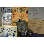 WWII British Civilian Issue Gas Mask marked 1939 PCB - together with Dennis Wheatley 'Murder Off