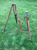 Photography - 2x Wooden Tripod Camera Stands, 1 is made by Moore & co Liverpool made of oak and a