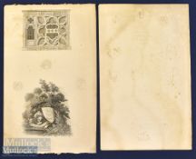 Handbill Advertising "Barclay Heraldic Engraver", Gerrard Street, Soho circa 1830s Printed on card