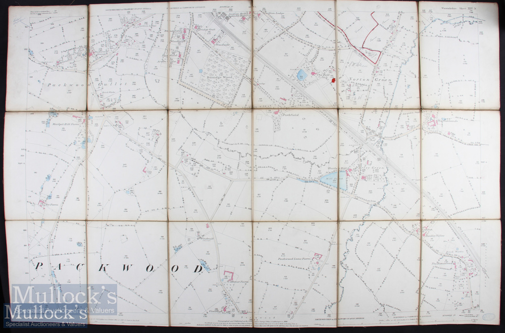 West Midlands – Frederick Blackett and J Wilkinson Selection of linen backed Maps featuring - Image 3 of 5