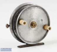 Rare 'Blue Phantom Reels' Made at Redditch (J W Young) 4" alloy trotting reel - twin shaped white