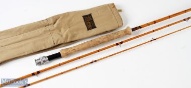 Sharpe's 'The Aberdeen' split cane fly rod 10ft 3pc agate lined butt and tip ring with Acorns, in