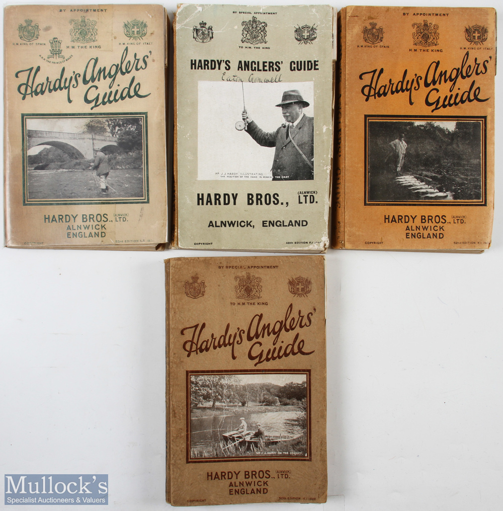 Hardy's Anglers' Guides 1926 48th, 1928 50th, 1930 52nd, 53rd 1931, editions internally clean, small