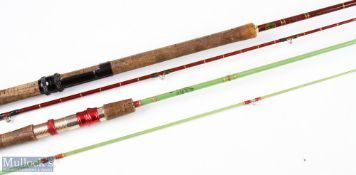 Milbro Made in Scotland Spinrell F79S Glass spinning rod 7ft 2pc plus a Sealey Octopus glass