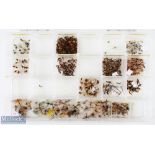 Flies Selection - 20x Compartment Clear View Box with over 300 trout dry flies made up of mayflies