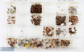 Flies Selection - 20x Compartment Clear View Box with over 300 trout dry flies made up of mayflies