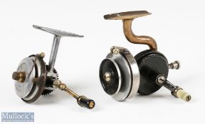 2x Interesting early Spinning Reels - A Allan Ltd Glasgow "The Spinet" Pat No 262705 alloy and brass